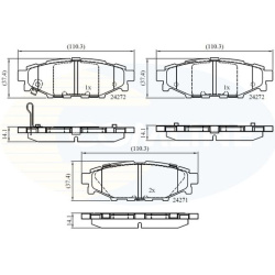 Stabdžių kaladėlės galinės
                                COMLINE                                                CBP360