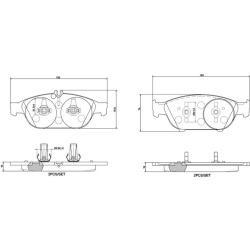 stabdžių trinkelių rinkinys, diskinis stabdys PRIME LINE
                                BREMBO                           