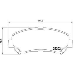 Stabdžių kaladėlės priekinės, PREMIUM kokybė
                                BREMBO                                    