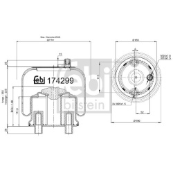 pneumatinė oro pagalvė
                                FEBI BILSTEIN                                                174299,