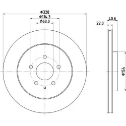 stabdžių diskas (1vnt) PRO
                                HELLA                                8DD 355 135-281, Nenurodyta