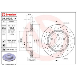stabdžių diskas (1vnt) XTRA LINE - Xtra
                                BREMBO                                             