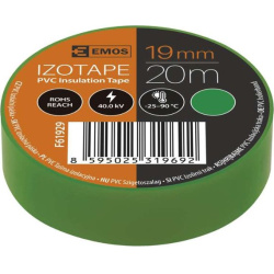 Izoliacinė juosta žalia EMOS PVC 19mmx013mmx20m
                                EMOS                                       