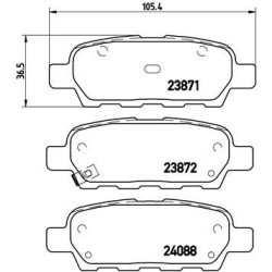 Stabdžių trinkelių rinkinys, diskinis stabdys PRIME LINE
                                BREMBO                           