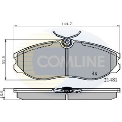 Stabdžių kaladėlės priekinės
                                COMLINE                                CBP0447, COMLINE, CB