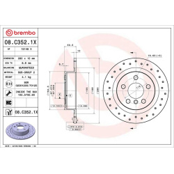 stabdžių diskas (1vnt) XTRA LINE - Xtra
                                BREMBO                                             