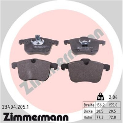 stabdžių trinkelių rinkinys, diskinis stabdys
                                ZIMMERMANN                                  