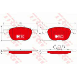 stabdžių trinkelių rinkinys, diskinis stabdys DTEC COTEC
                                TRW                              