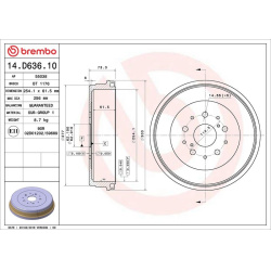 stabdžių būgnas ESSENTIAL LINE
                                BREMBO                                                14.D6