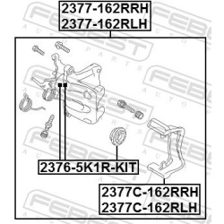 stabdžių apkabos kronšteino rinkinys
                                FEBEST                                2377C-162RRH, N