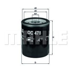 Filtras tepalo
                                MAHLE                                                OC478, MAHLE, OC478, auto