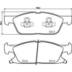 stabdžių trinkelių rinkinys, diskinis stabdys PRIME LINE
                                BREMBO                           