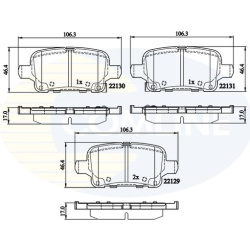 Stabdžių kaladėlės galinės
                                COMLINE                                                CBP323