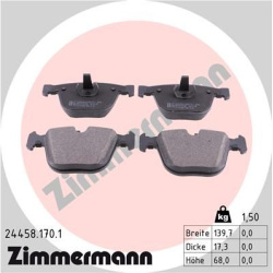 stabdžių trinkelių rinkinys, diskinis stabdys
                                ZIMMERMANN                                24