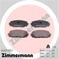 stabdžių trinkelių rinkinys, diskinis stabdys
                                ZIMMERMANN                                24