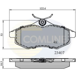 Stabdžių kaladėlės priekinės
                                COMLINE                                CBP01145, COMLINE, C