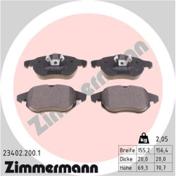 stabdžių trinkelių rinkinys, diskinis stabdys
                                ZIMMERMANN                                  