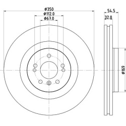 stabdžių diskas (1vnt) PRO
                                HELLA                                8DD 355 113-191, Nenurodyta