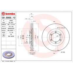 stabdžių diskas (1vnt) PRIME LINE
                                BREMBO                                                09.
