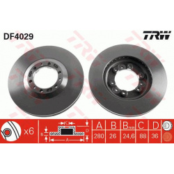 stabdžių diskas (1vnt)
                                TRW                                                DF4029, TRW, DF40