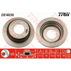 stabdžių diskas (1vnt)
                                TRW                                                DF4030, TRW, DF40