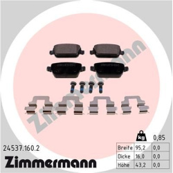 stabdžių trinkelių rinkinys, diskinis stabdys
                                ZIMMERMANN                                24