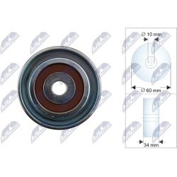 įtempiklio skriemulys, V formos rumbuotas diržas
                                NTY                                RNK-KA-