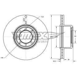 stabdžių diskas (1vnt)
                                TOMEX Brakes                                                TX73-42,