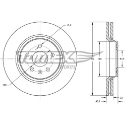 stabdžių diskas (1vnt)
                                TOMEX Brakes                                TX74-14, TOMEX Brakes, T