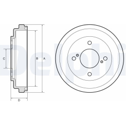 stabdžių būgnas
                                DELPHI                                                BF651, Nenurodytas g