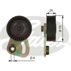 įtempiklio skriemulys, V formos rumbuotas diržas DriveAlign™
                                GATES                       