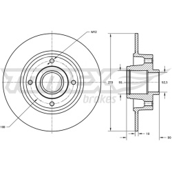 stabdžių diskas (1vnt)
                                TOMEX Brakes                                                TX73-601