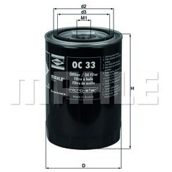 Filtras tepalo
                                MAHLE                                                OC33, MAHLE, OC33, auto d