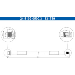 stabdžių žarnelė
                                ATE                                                24.5102-0500.3, ATE, 