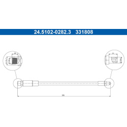 stabdžių žarnelė
                                ATE                                                24.5102-0282.3, ATE, 