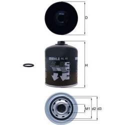 oro džiovintuvo kasetė, suspausto oro sistema
                                MAHLE                                        