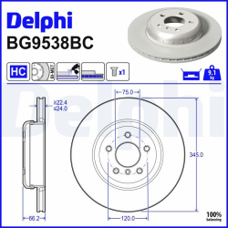 stabdžių diskas (1vnt)
                                DELPHI                                                BG9583BC, Nenu