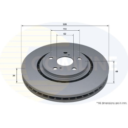 stabdžių diskas (1vnt) COATED
                                COMLINE                                                ADC509