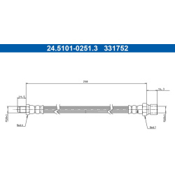 stabdžių žarnelė
                                ATE                                                24.5101-0251.3, ATE, 