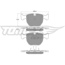 stabdžių trinkelių rinkinys, diskinis stabdys
                                TOMEX Brakes                                