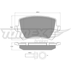 stabdžių trinkelių rinkinys, diskinis stabdys
                                TOMEX Brakes                                