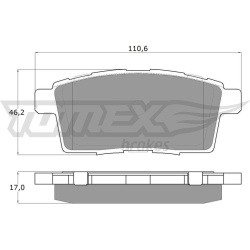stabdžių trinkelių rinkinys, diskinis stabdys
                                TOMEX Brakes                                