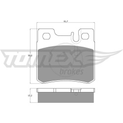 stabdžių trinkelių rinkinys, diskinis stabdys
                                TOMEX Brakes                                