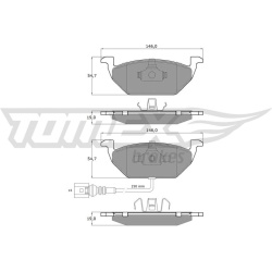 stabdžių trinkelių rinkinys, diskinis stabdys
                                TOMEX Brakes                                
