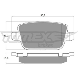stabdžių trinkelių rinkinys, diskinis stabdys
                                TOMEX Brakes                                