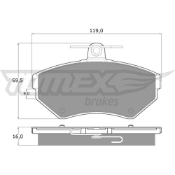 stabdžių trinkelių rinkinys, diskinis stabdys
                                TOMEX Brakes                                