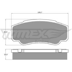 stabdžių trinkelių rinkinys, diskinis stabdys
                                TOMEX Brakes                                