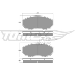 stabdžių trinkelių rinkinys, diskinis stabdys
                                TOMEX Brakes                                