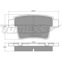 stabdžių trinkelių rinkinys, diskinis stabdys
                                TOMEX Brakes                                