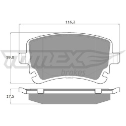 stabdžių trinkelių rinkinys, diskinis stabdys
                                TOMEX Brakes                                